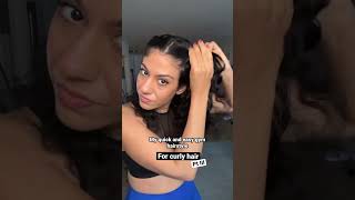 My quick and easy gym hairstyle for curly hair, part 3