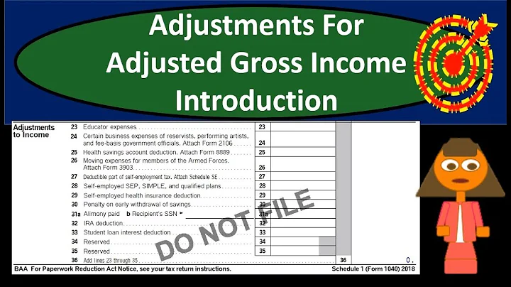 Adjustments For Adjusted Gross Income Introduction (AGI) - Above the Line Deduction 2018 2019