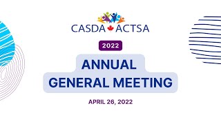 Autism Alliance of Canada (formerly CASDA) | Annual general meeting 2022