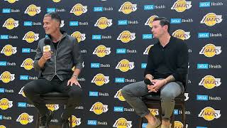 Rob Pelinka & JJ Redick Talk Lakers, LeBron James & Luka Doncic In Pre-Season Press Conference