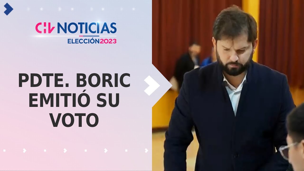 PRESIDENTE BORIC emitió su voto en Punta Arenas | Elección 2023 - CHV ...