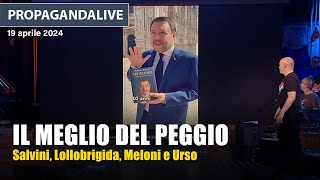 Propagandalive, il meglio del peggio della politica: Salvini, Urso, Meloni e Lollobrigida