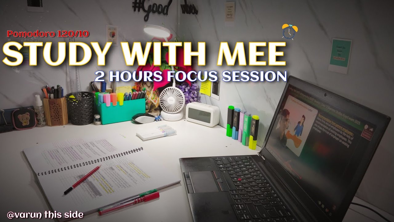 Study With Me | 2 Hours Focus Session | Pomodoro 120/10 🔥🎯 - YouTube