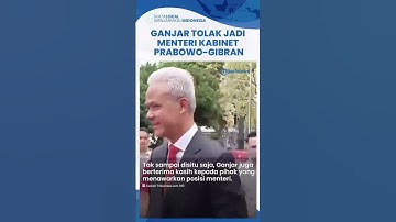 Ganjar Pranowo Ngaku Menolak Tawaran Jadi Menteri Kabinet Prabowo, Gibran: Siapa yang Menawarkan?