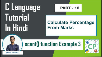 C Program to Calculate Percentage from Marks | C Tutorial for Beginners | Coders Point | Part 18