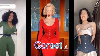 Corset Tiktok challenge compilation trend small waist