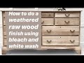 How to BLEACH wood furniture & white wash to GET RID of ORANGE tones