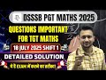 DSSSB PGT MATHS 2025 | 2025 SERIES | 18 JULY 2025 SHIFT 1 | MAYANK SIR