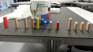 Distance as a factor of speed of falling dominos