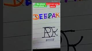 Deepak🪔name logo design // #shortsvideo // trending viral shorts // By Ravi 💯
