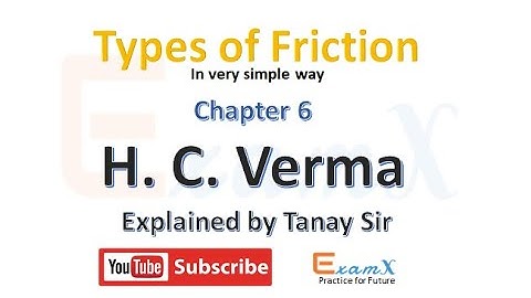 TYPES OF FRICTION : H C Verma : CHAPTER 6: FRICTION