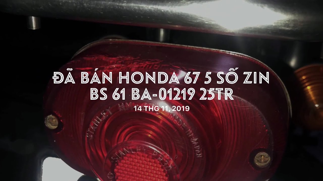 Đã bán Honda 67 5 số zin Bs 61-ba 01219 - YouTube