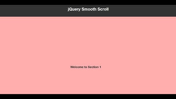jQuery Smooth Scroll Effect | Simple Scroll Navigation Tutorial
