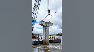 building a bridge in the middle of a flood 🏗️ #construction