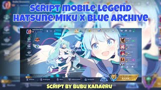 Script Background Mobile Legends Hatsune Miku x Blue Archive | Interface Mobile Legends