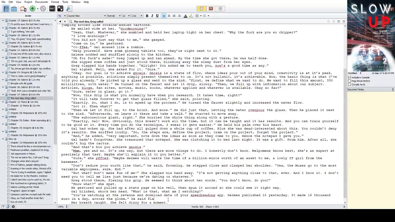 Slow Up 25k - Live Writing Session
