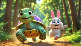 The Bunny And The Turtle Race Moral Story For Kids Animated Cartoon Adventure