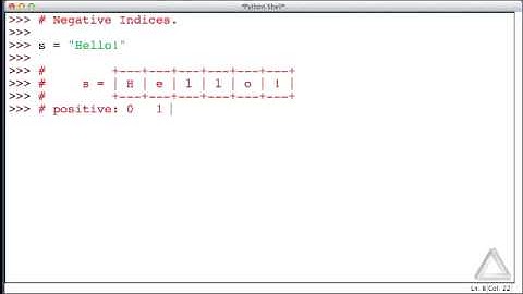 Unit 09 Video 7: Negative Indices