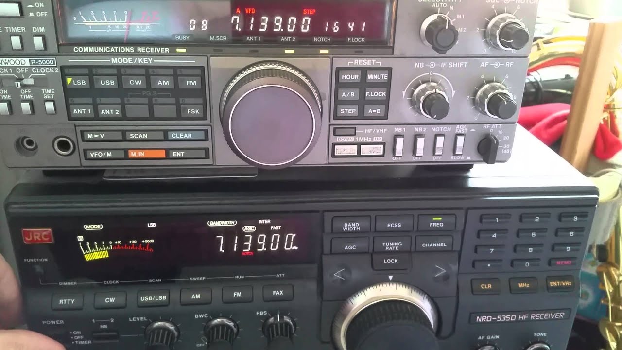 Kenwood R5000 vs JRC NRD 535D HF Radio Ham Receiver YouTube