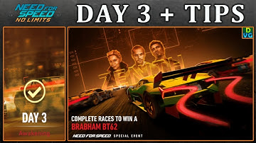 NFS No Limits | Day 3 + TIPS - Brabham BT62 | Zenith Event