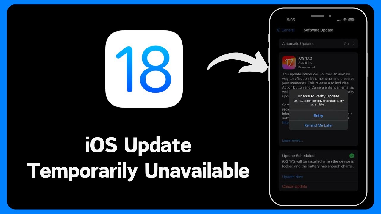 Исправлено✔️: обновление iOS временно недоступно. Попробуйте позже.