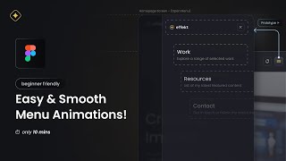 Intro to Figma Prototypes - Create a Stunning Animated Sidebar Menu in less than 15 mins!