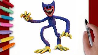 How to draw Nightmare Huggy Wuggy from Poppy Playtime - S...