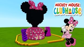 Minecraft Tutorial: How To Make a Minnie Mouse Clubhouse House 'Mickey Mouse Clubhouse'