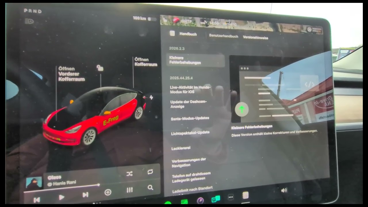 Tesla Software Update 2026.2.3 Check im Auto und die App 4.53.1