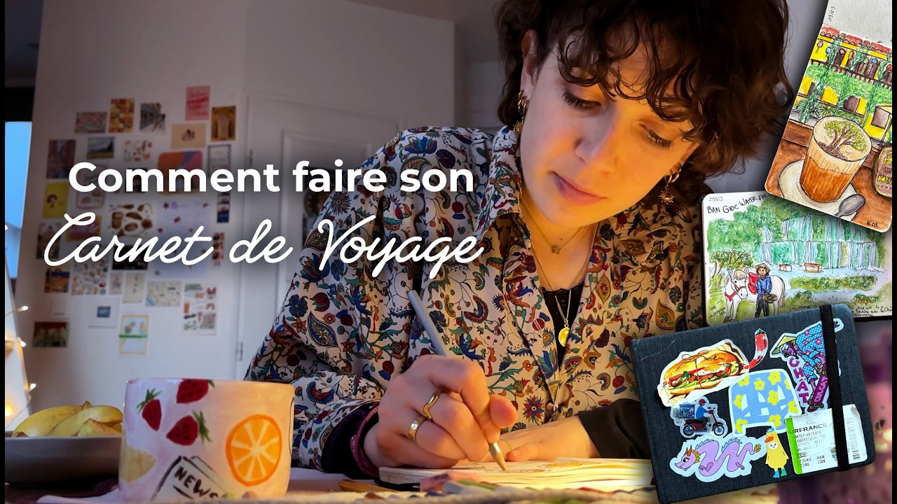 FAIRE SON CARNET DE VOYAGE 🌞 conseils, matériel & vlog