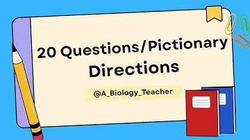 20 Questions Pictionary Youtube Directions