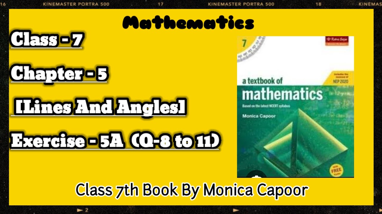 Mathematics Class 7 Solution || chapter 5, Exercise 5A (Q-8 to 11 ...