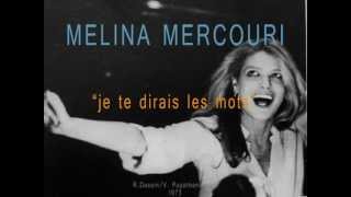 melina mercouri "je te dirai les mots" chords