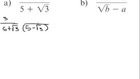 MullanMath Rationalizing a Denominator Containing Two Terms