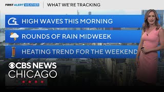 High waves Monday morning in Chicago