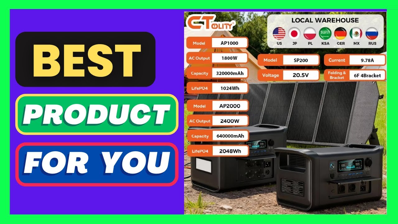 CTOLITY AP1000 AP2000 2400W Portable Power S RV