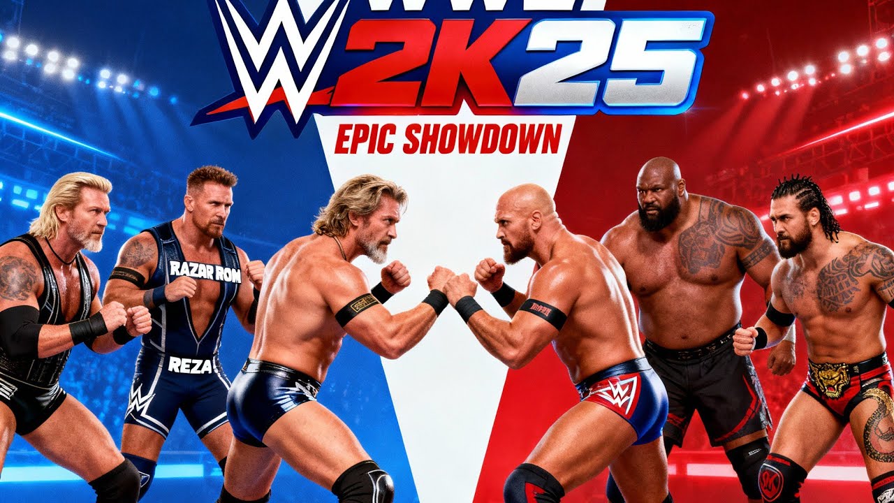 Razor Ramon Razor's Edge Dibiase Edge, Razor Ramon & Rezar VS Team Shawn Michaels Omos Dragon Lee Wwe ...