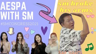 aespa with sooman highlights | sooman broke his arms