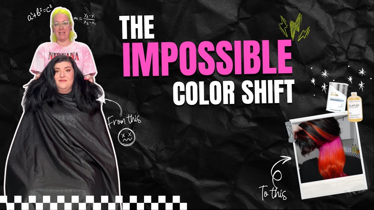 EXTREME Black to Neon Hair Color Transformation