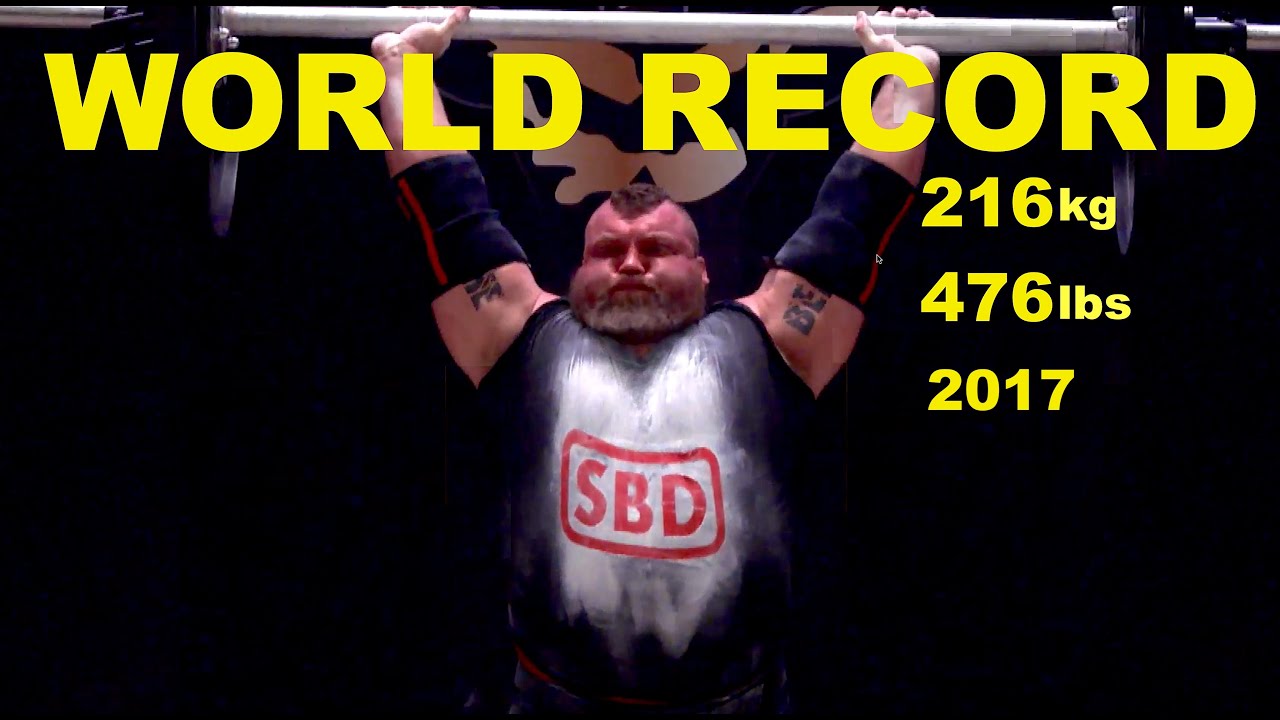 World Record Eddie Hall Axle Press World Record 216 Kg 476 Lbs