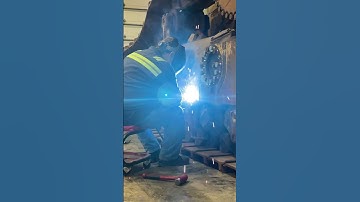 Welding on a D10T Track frame. #heavyequipment #caterpillarequipment #welding #welder