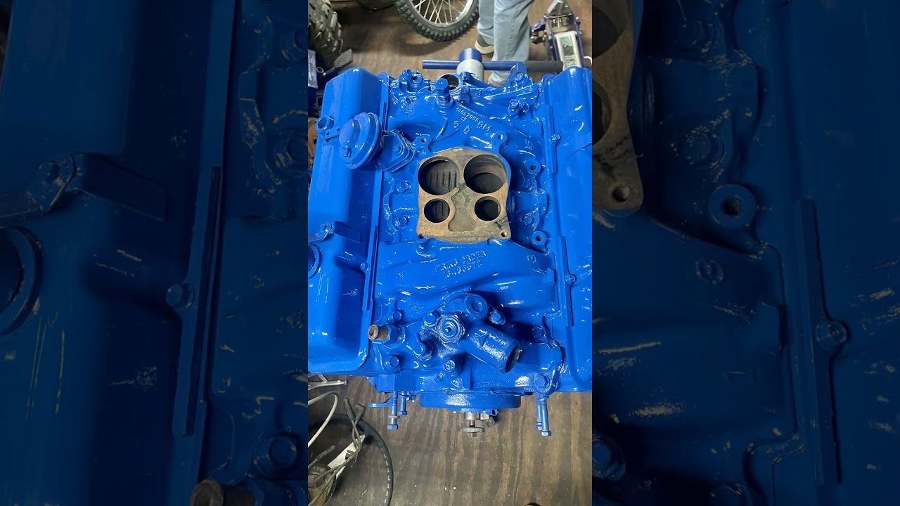 Chevrolet 350 small block 5.7 liters. I think my son did an excellent job. 