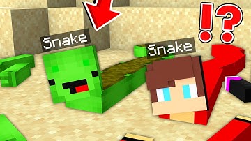 JJ And Mikey TURNED INTO SNAKES in Minecraft Maizen