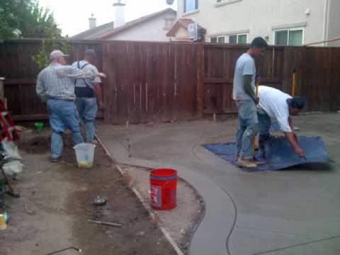 Proyecto de cemento en el patio.wmv youtube Para decoración Pisos patio