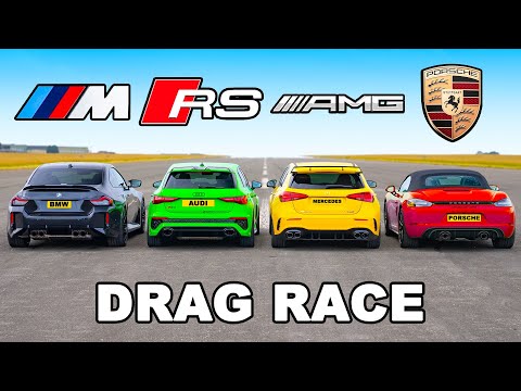 New BMW M2 v RS3 v AMG A45 S v Boxster GTS: DRAG RACE