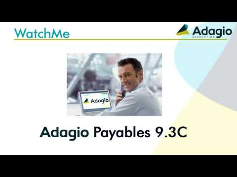 What's new in Adagio Payables 9.3C - video from Softrak