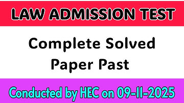 HEC LAT Law Admission Test 9th Nov 2025 | Answer Key & Complete Paper Solution | LAT 2025
