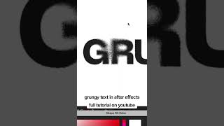 Grungy Typography Tutorial | Text Animation in After Effects
