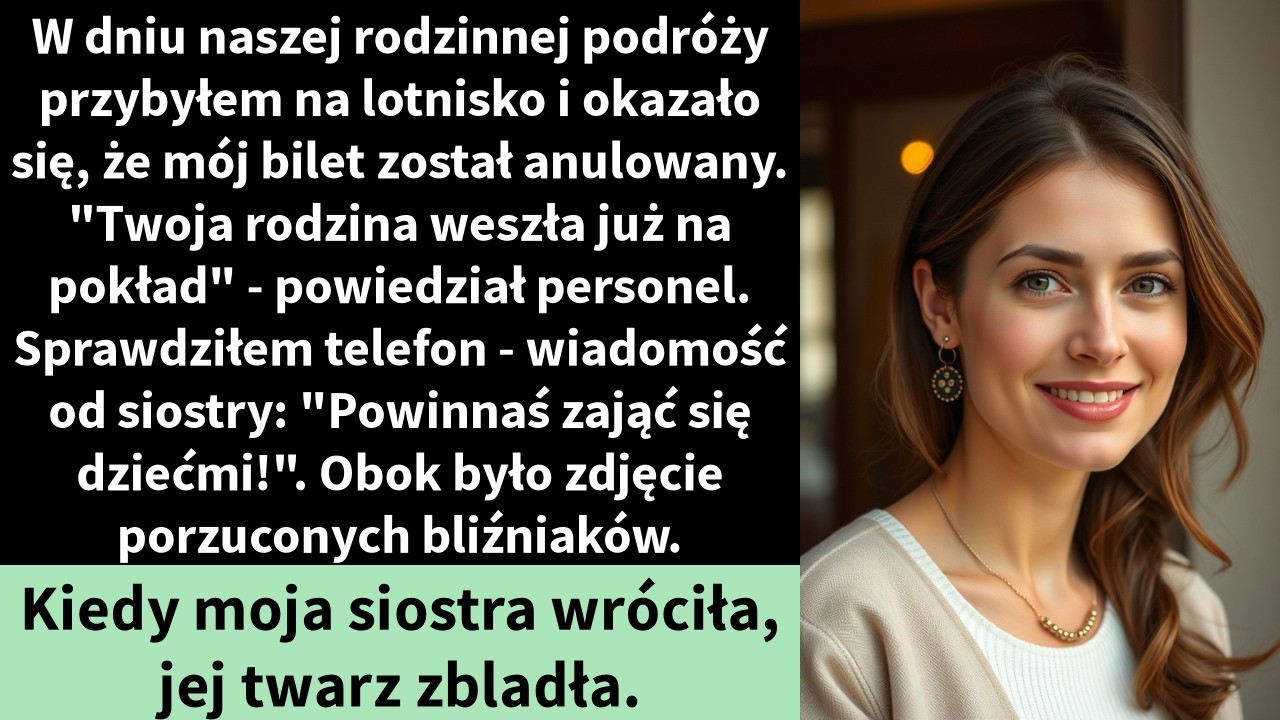 Stałam przy stanowisku odprawy, gdy agentka powiedziała szeptem: „Twój bilet został anulowany o północy, a twoja rodzina już weszła na pokład”. Zanim zdążyłam przetworzyć tę wiadomość, telefon...