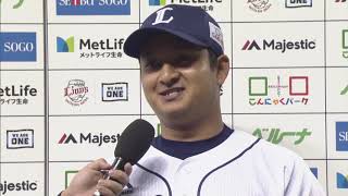 2019年6月11日 埼玉西武・マーティン投手・佐野投手ヒーローインタビュー